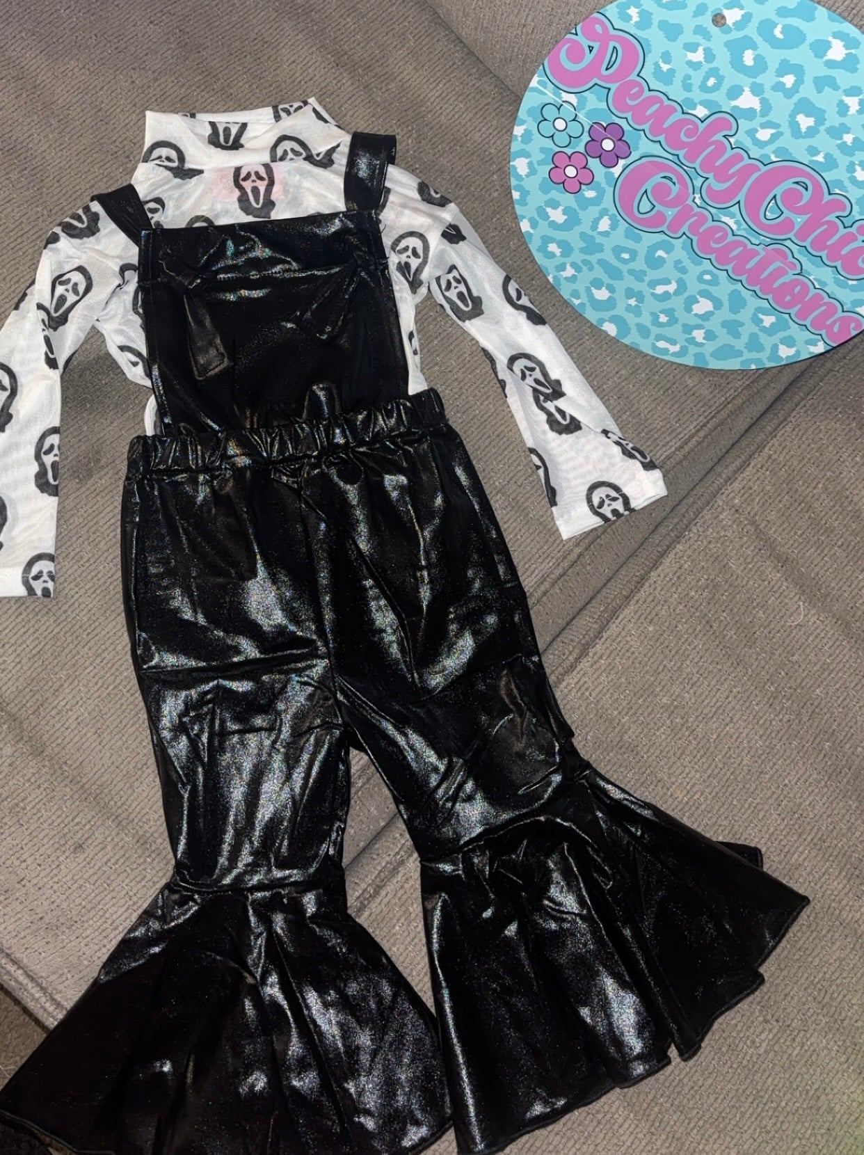 Gf mesh top/ bell romper