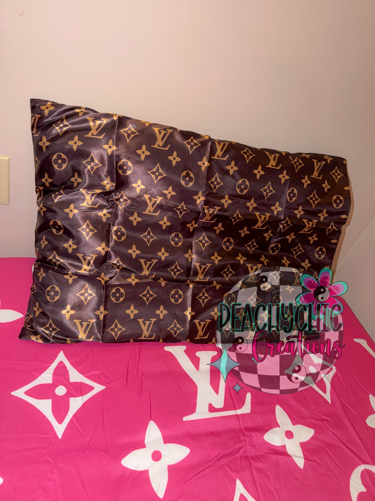 Brown satin pillow cases (1)