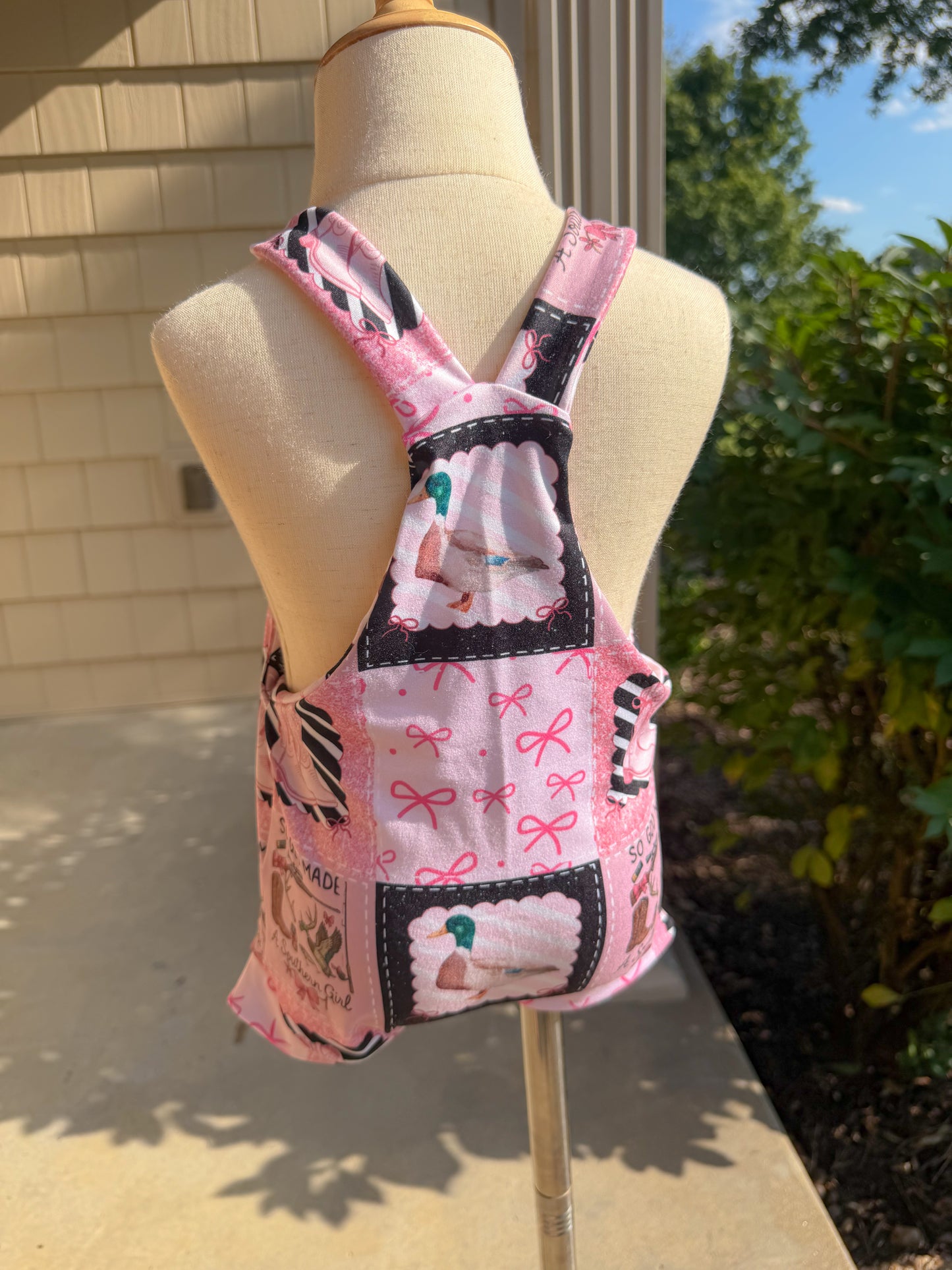 Southern girl knotted overalls
