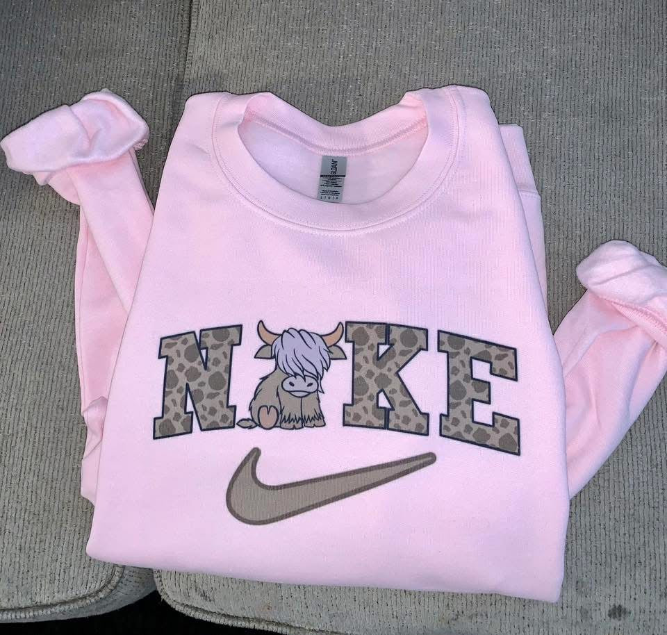 Pink cow sweatshirt