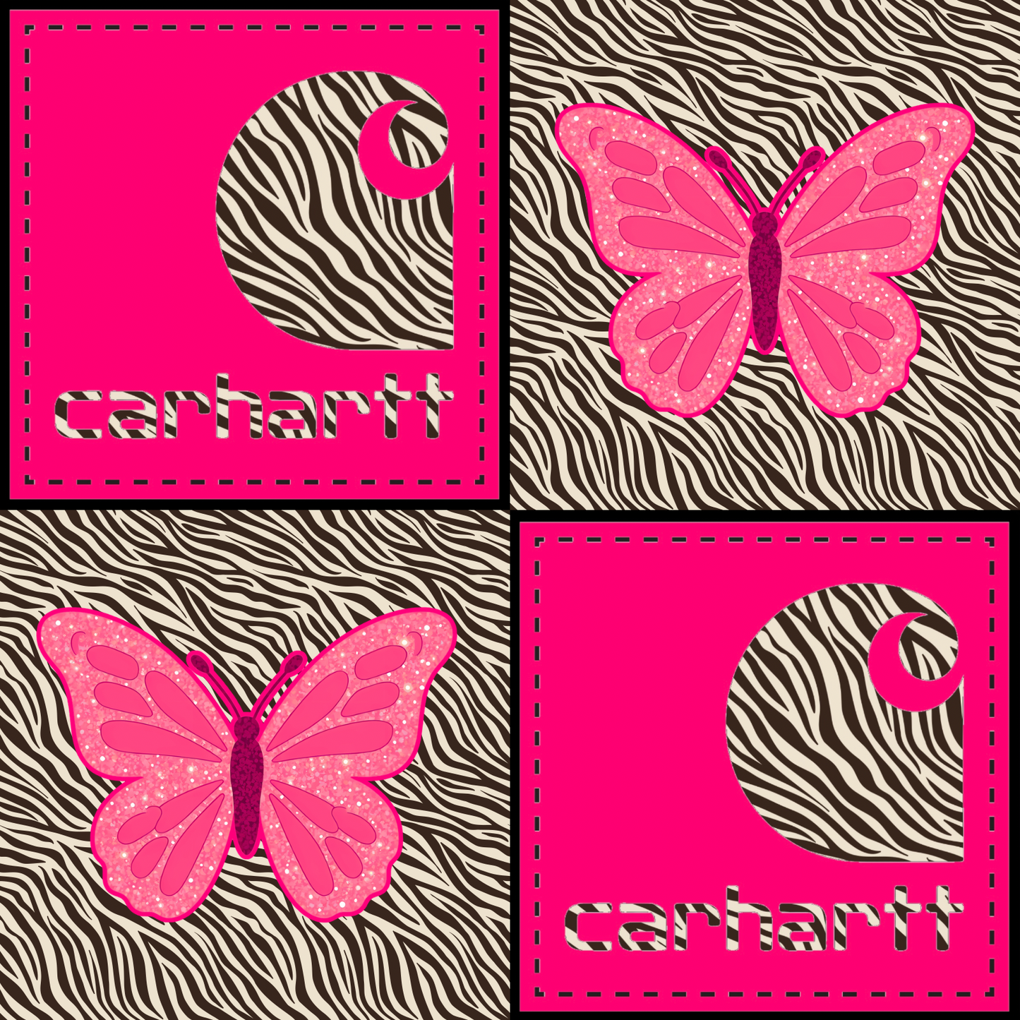 Zebra butterfly ch halter romper