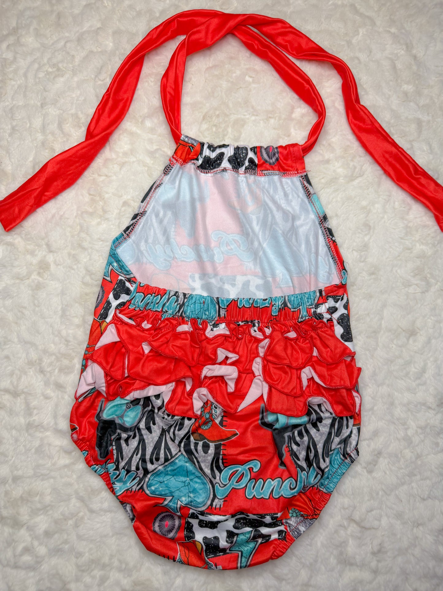 Punchy ruffle butt romper