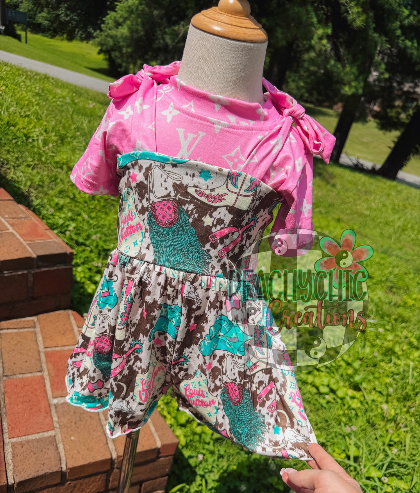 Tee/ flora romper set