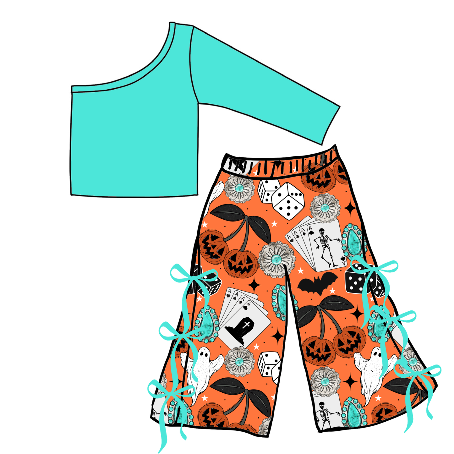 Set with bow pants