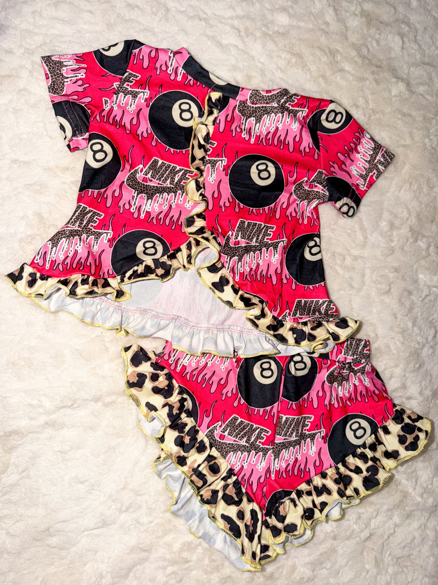 Cheetah ruffle set