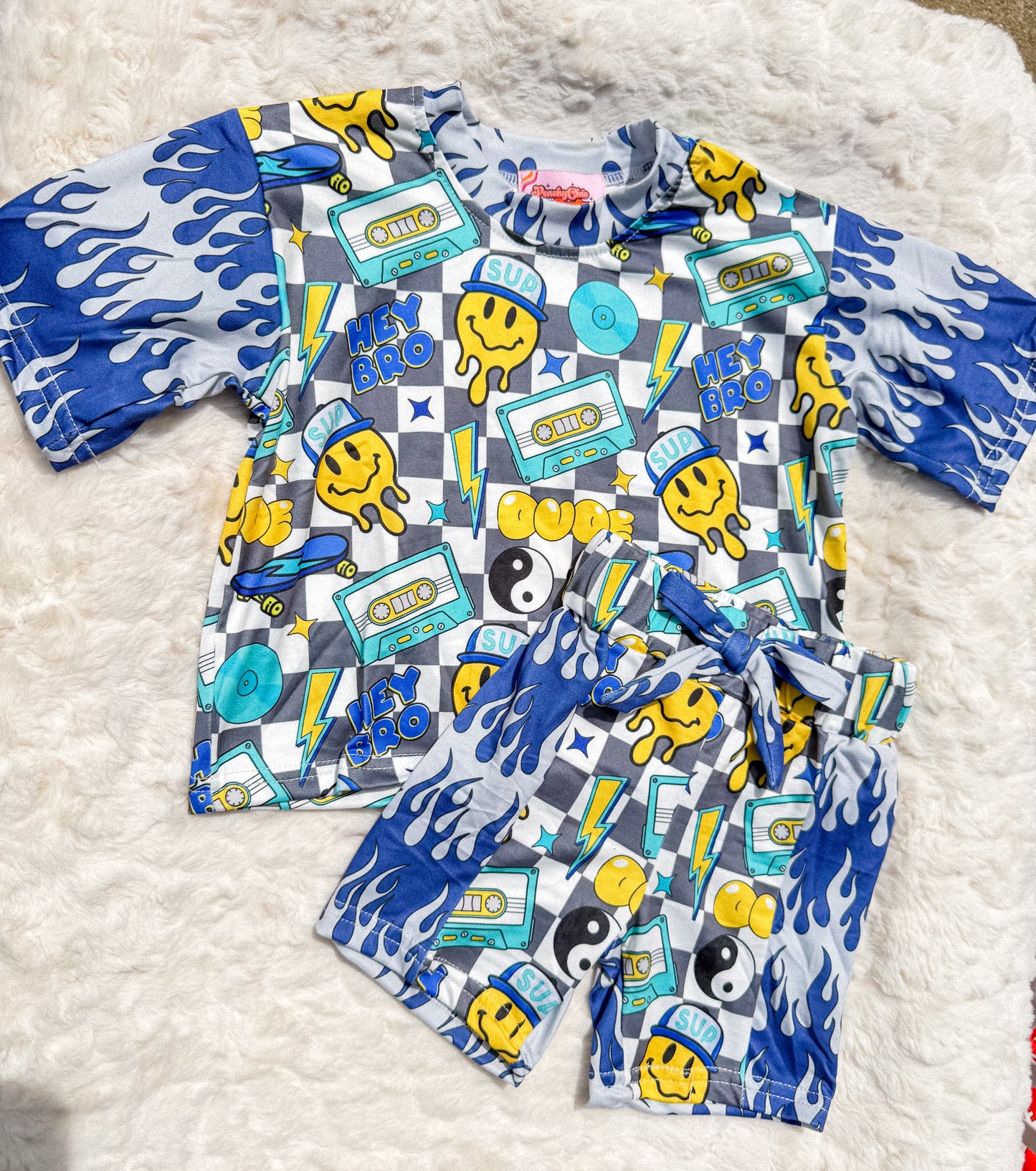 Smiley boys comfy set