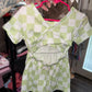 Green checkered crossback romper