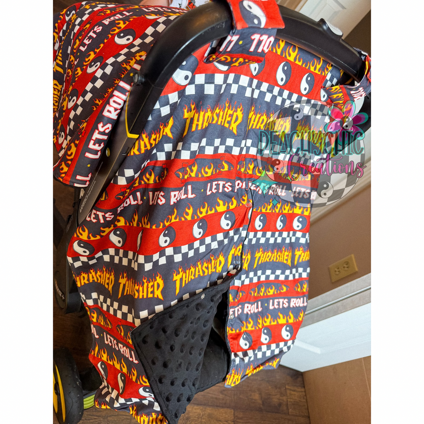 Thrasher minky car seat cover
