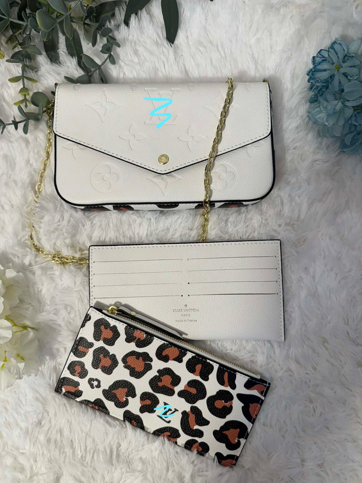 White Cheetah crossbody