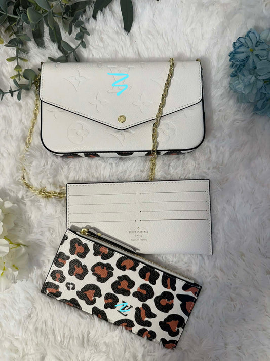 White Cheetah crossbody