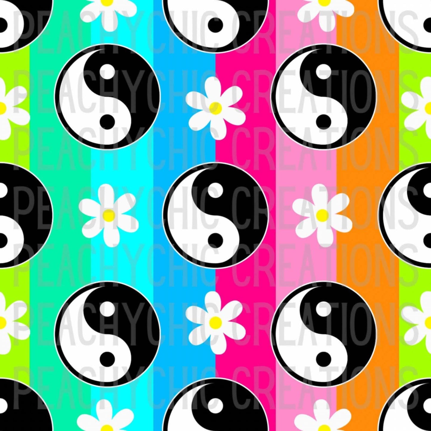 Bright yin yang seamless