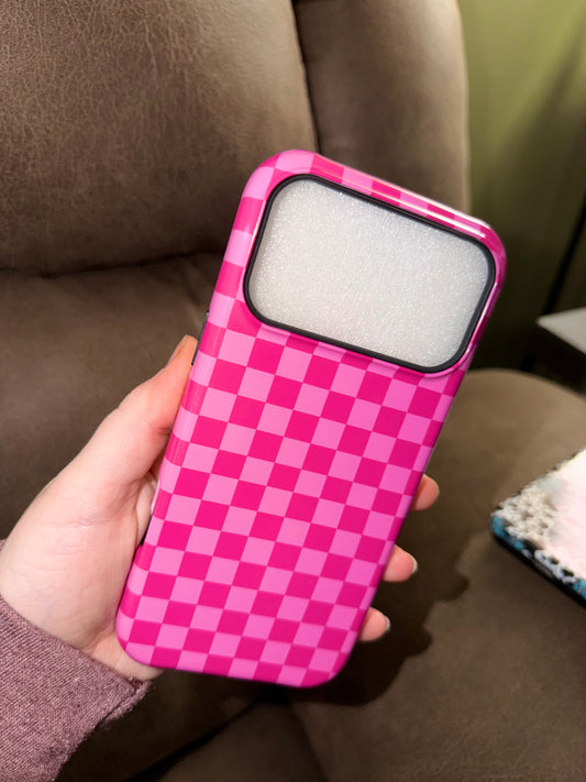 Pink check cases