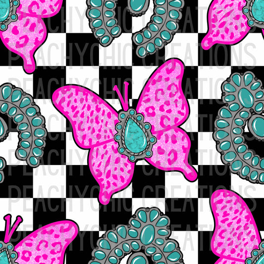 Western butterflies seamless