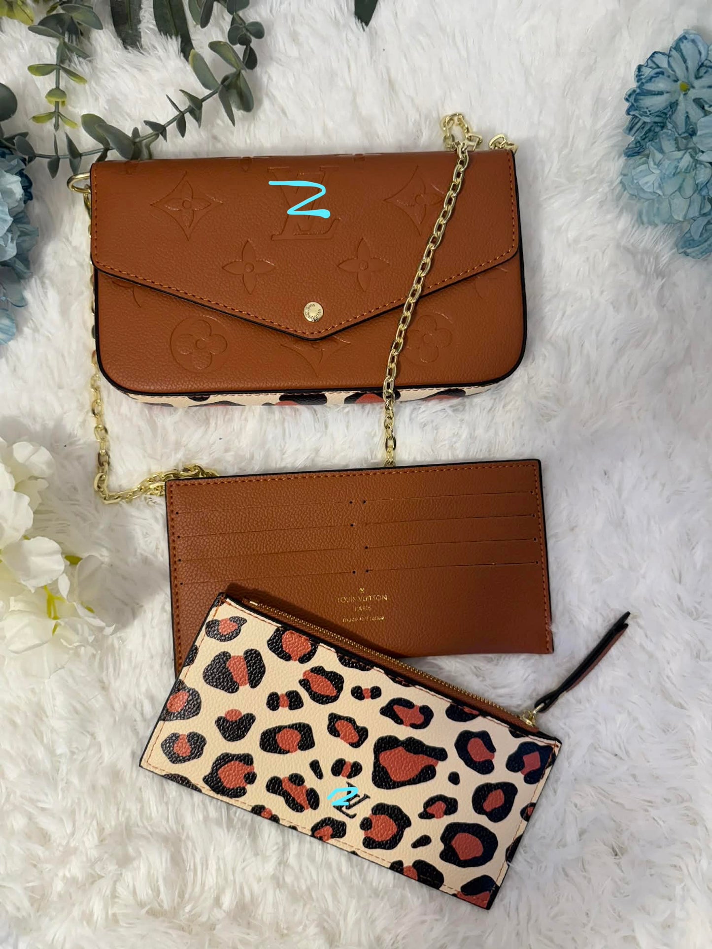 Brown cheetah crossbody