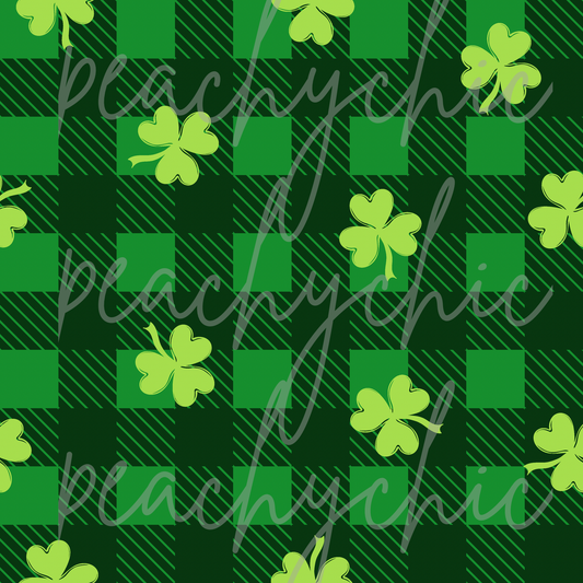 Plaid clovers seamless