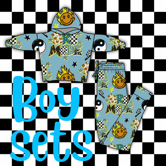Boys jogger sets LEAVE SIZE & PATTERN # in NOTES AT CHECKOUT NO CODES