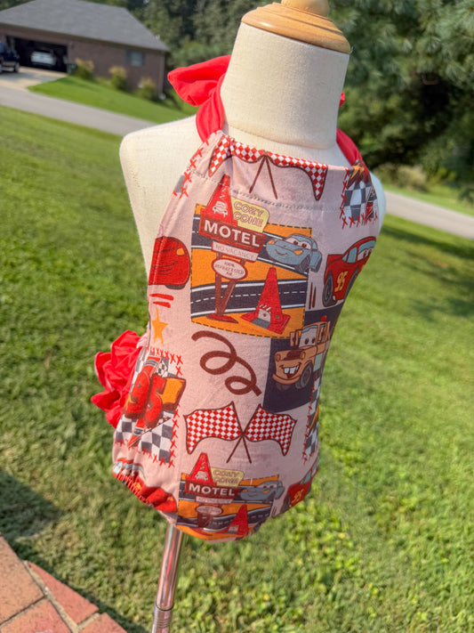 Cars ruffle butt romper