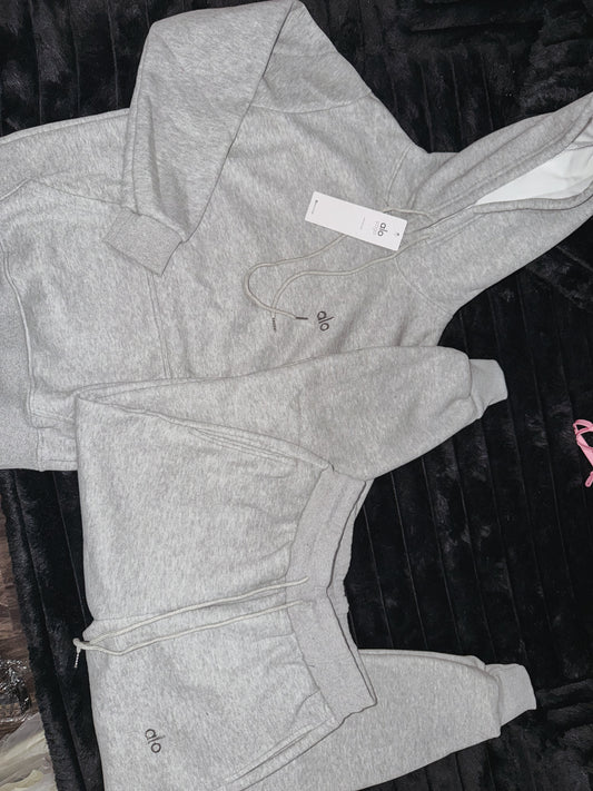 Gray hoodie set