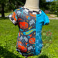 Split romper with snaps