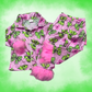 Silk pattys bows pajamas