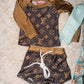 2 piece brown swim (SIZE UP)