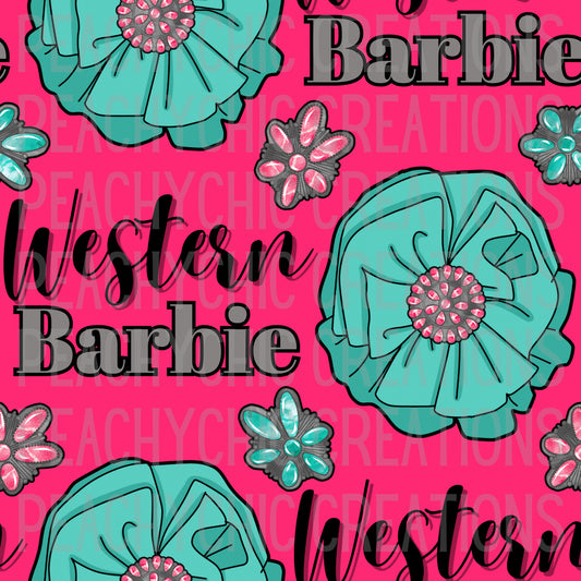 Western Barbie seamless