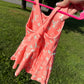 Peach boujee skirted Brielle with snaps