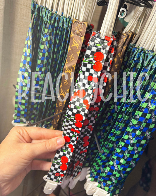 Checker cherry paci clip