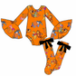 Romper with snaps & bow socks