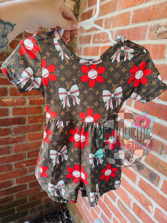 Bball crossback romper