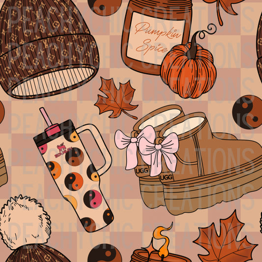 Fall girl seamless