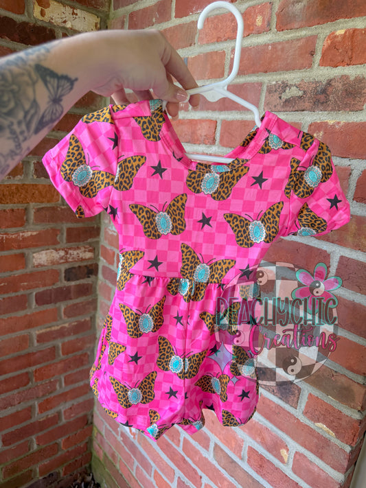 Butterfly crossback romper