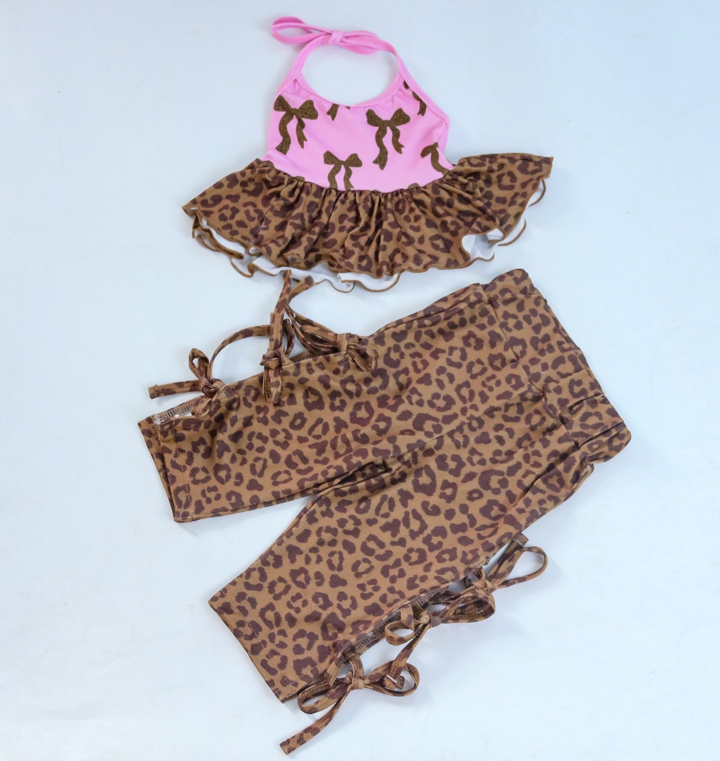 Coquette Halter/ bow pants set