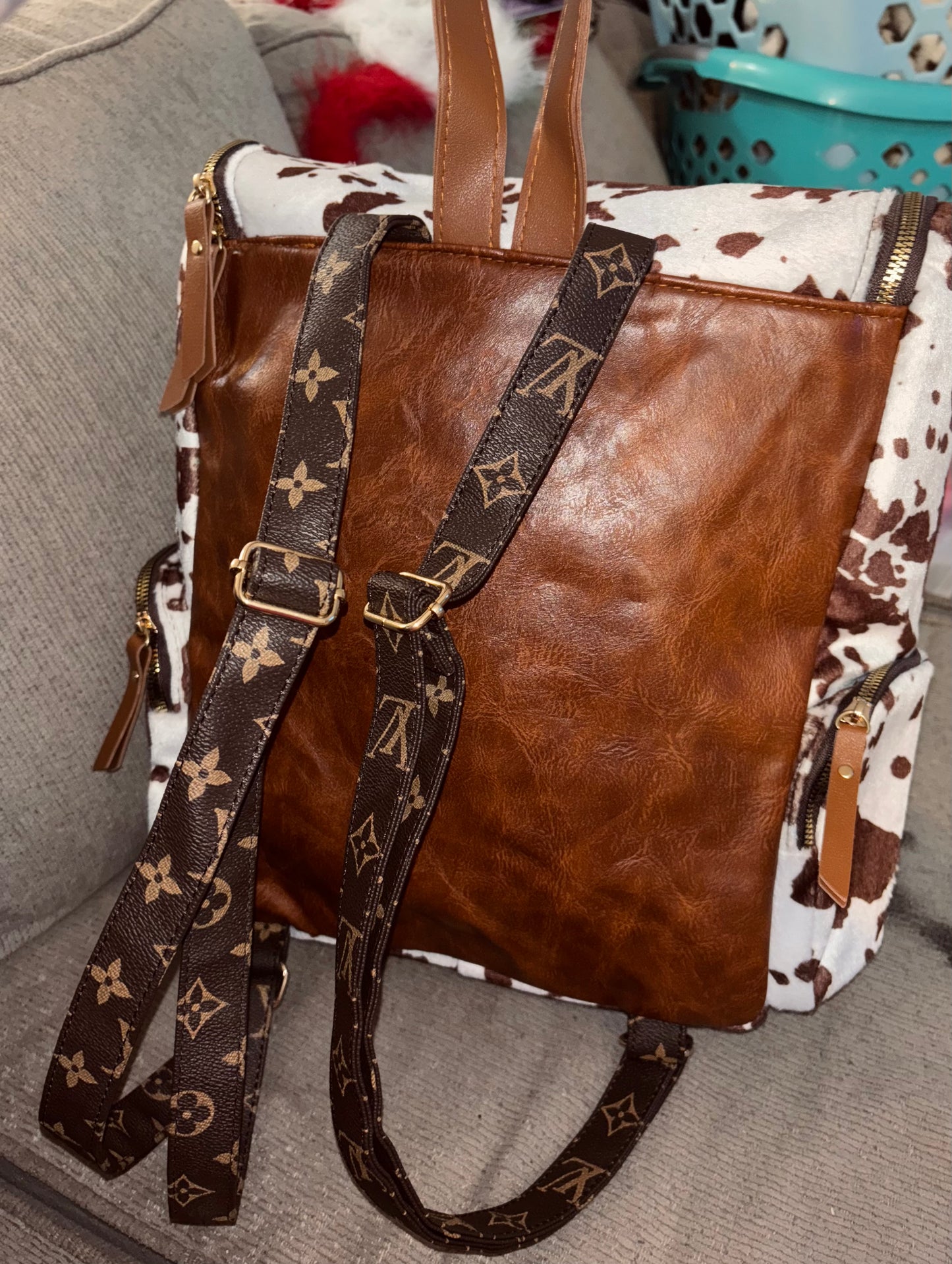 Cow diaper bag/ backpack