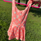 Peach boujee skirted Brielle with snaps