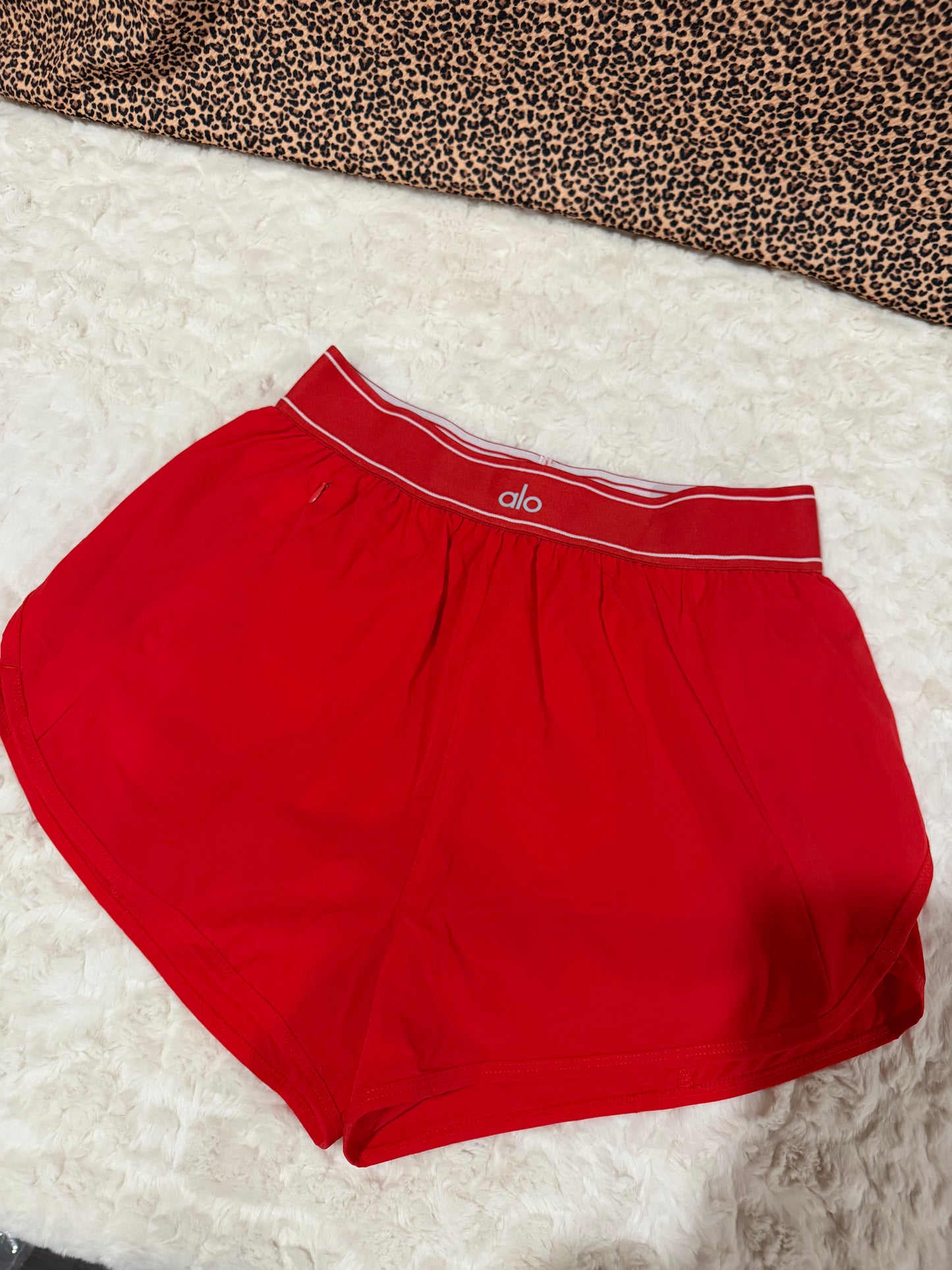 Red ALO shorts