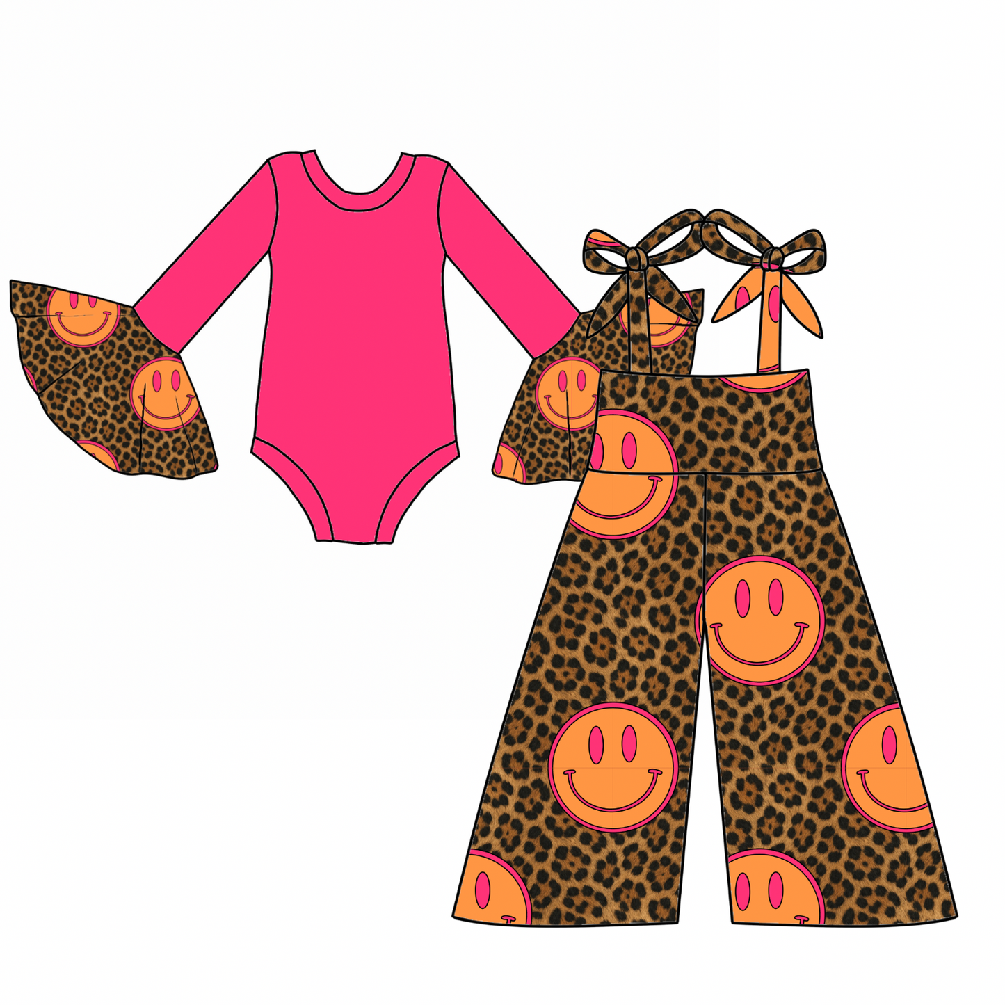 Smiley set with snaps