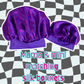 Purple boujee silk bonnets mama/ mini matching