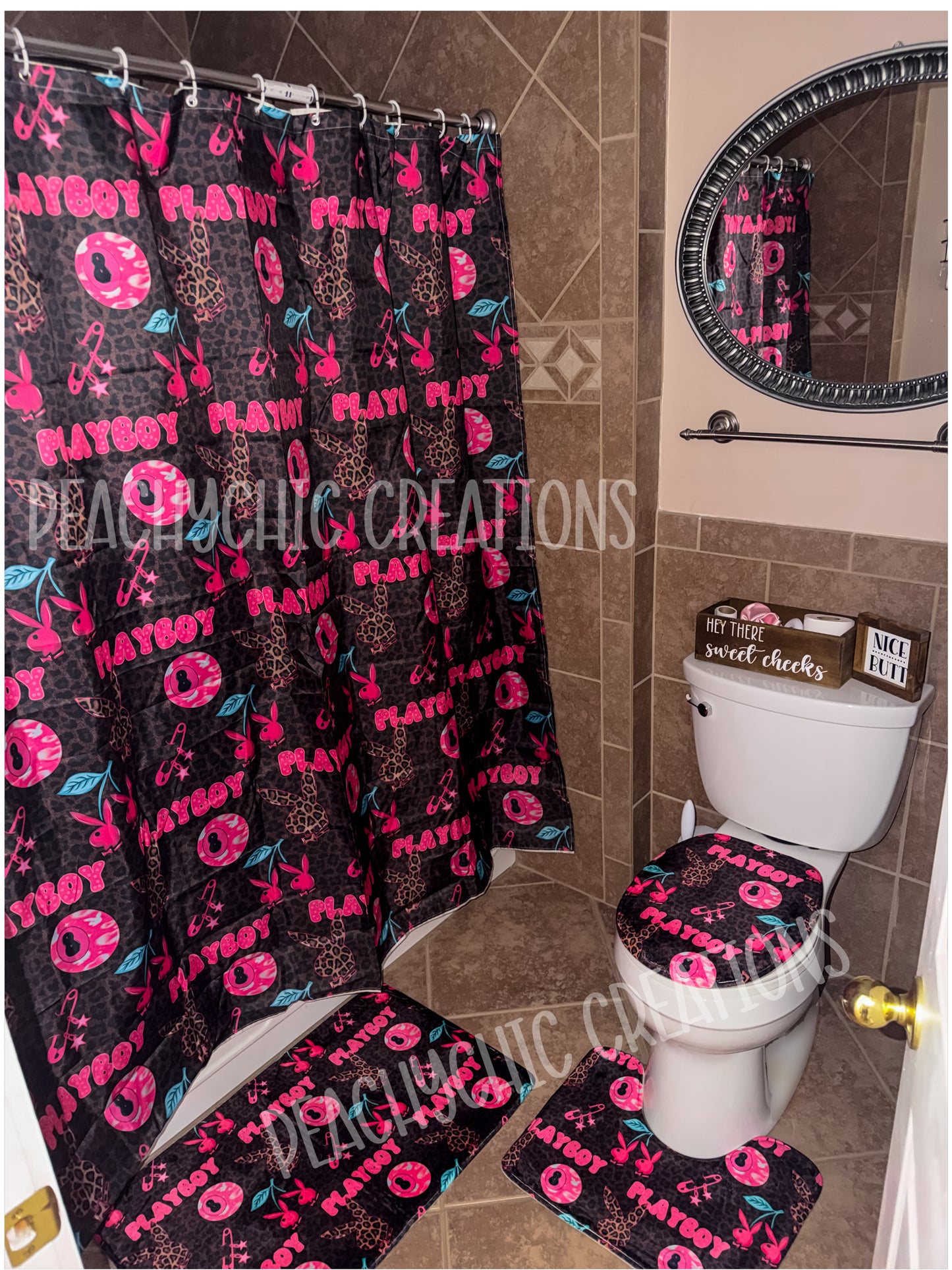 Brown boujee bathroom 4 piece set