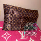 Brown satin pillow cases (1)