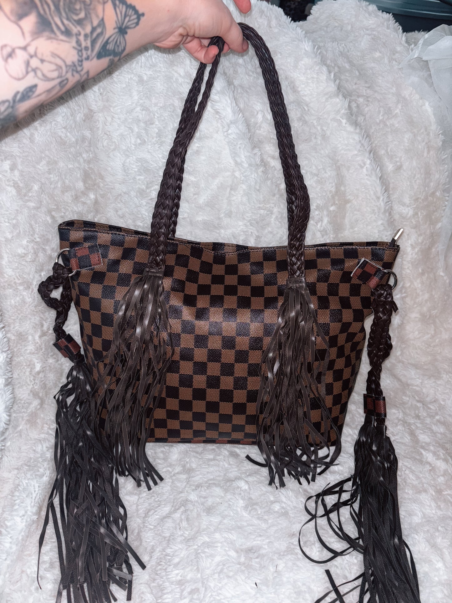Large fringe tote