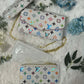 White colorful crossbody