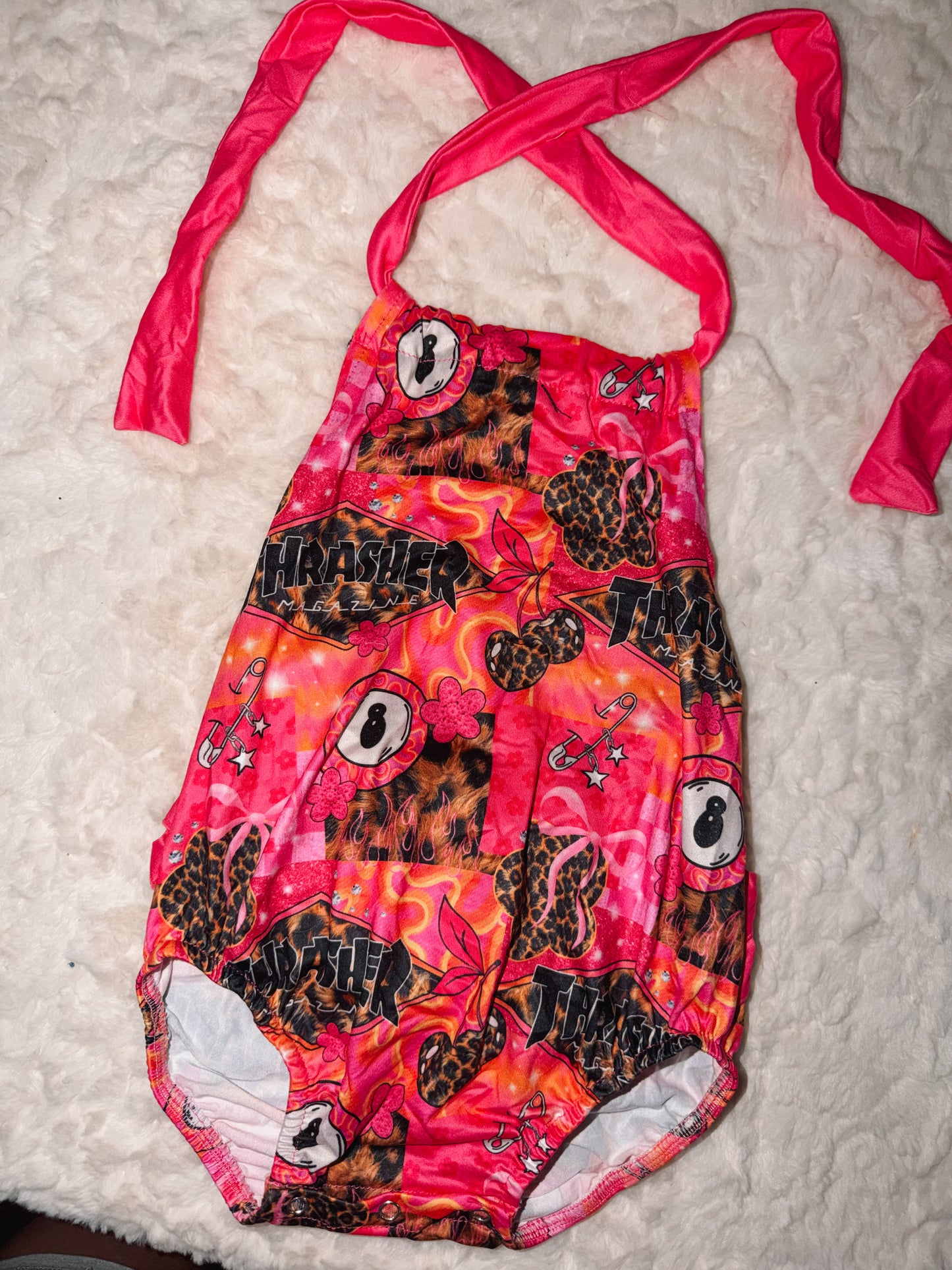 Thrasher ruffle butt romper