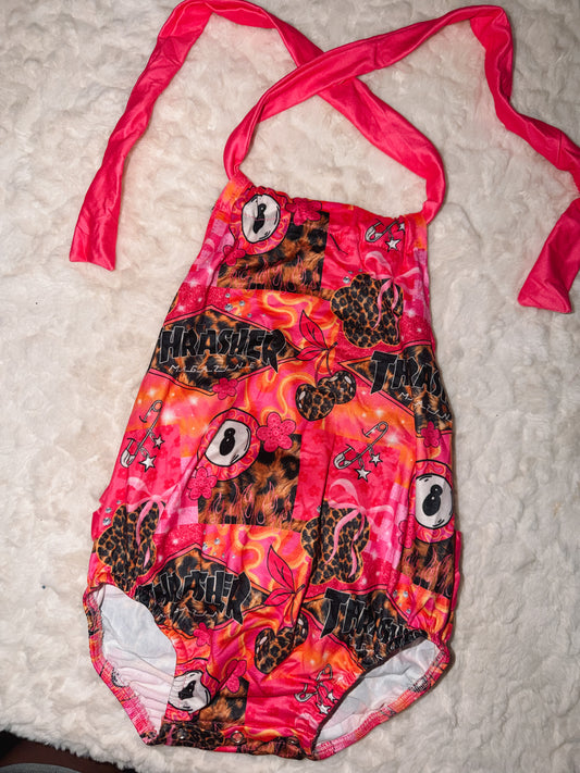 Thrasher ruffle butt romper