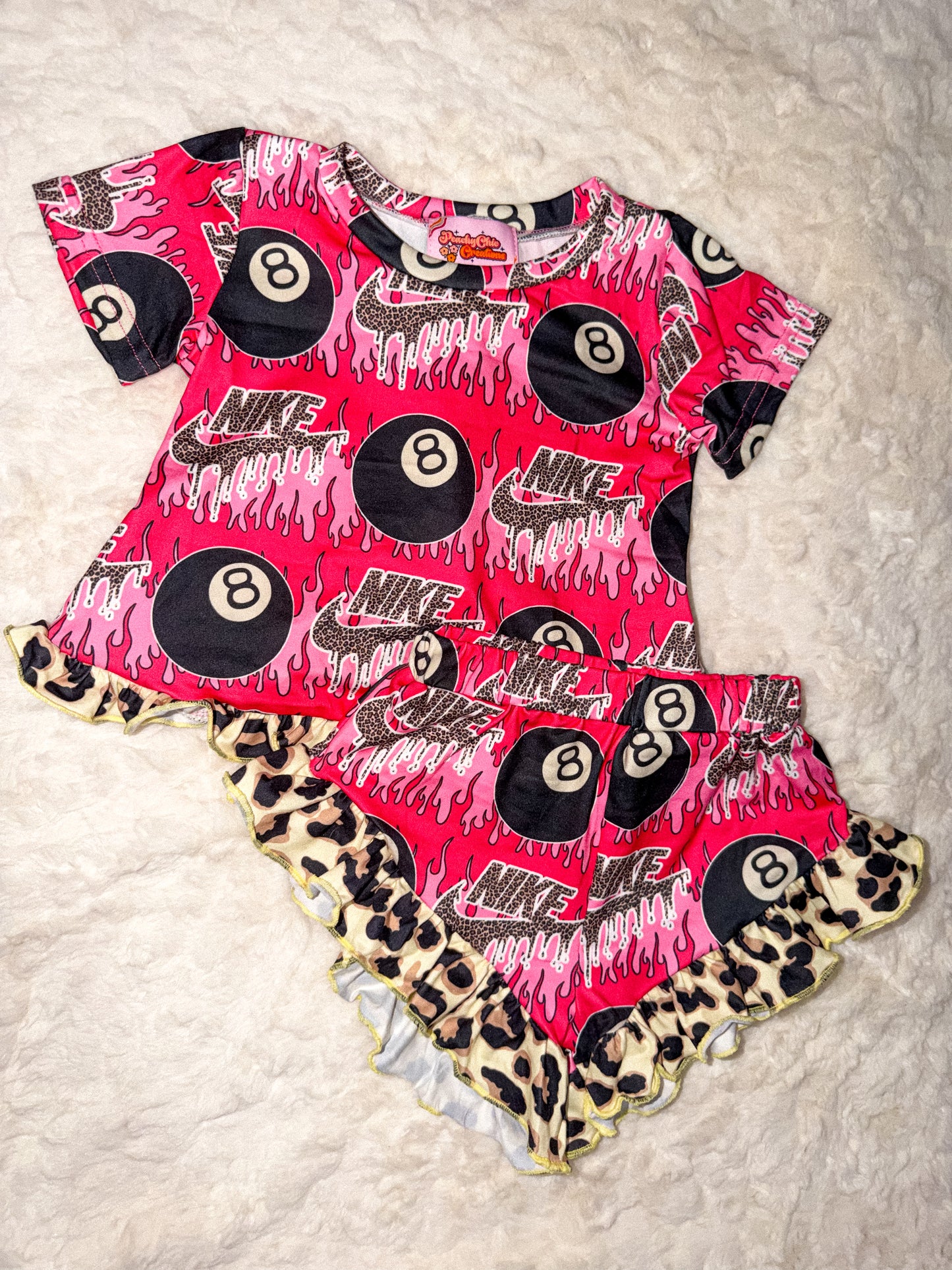 Cheetah ruffle set