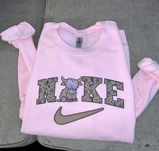 Pink cow sweatshirt