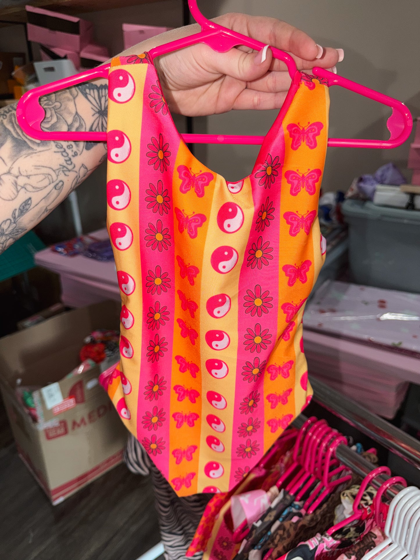1 piece neon swim (SIZE UP)