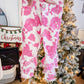 Pink cow denim double bells