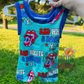Red white boujee romper