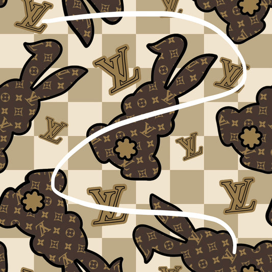 Boujee checkered bunnies seamless
